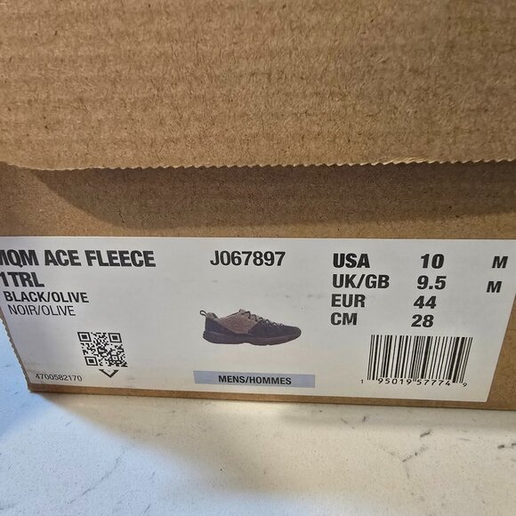 Merrell MQM Ace Fleece 1TRL Black Olive Hiking Shoes sneakers Sz 10 J067897 NEW - Picture 10 of 14